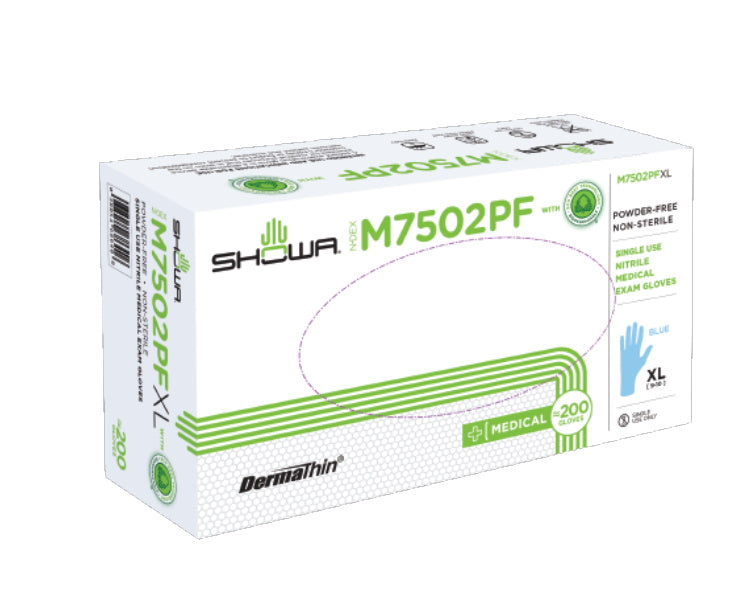 NITRILE EXAM GLOVES DERMAThin 2.5 mil Blue