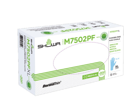 NITRILE EXAM GLOVES DERMAThin 2.5 mil Blue